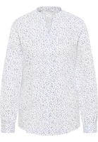 overhemdblouse in wit/zwart gedrukt