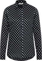 overhemdblouse in zwart gedrukt