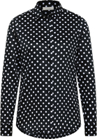 overhemdblouse in zwart gedrukt