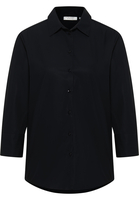 overhemdblouse in zwart vlakte
