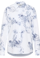 Oxford Shirt Blouse in navy gedrukt