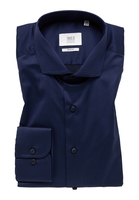 SLIM FIT Luxury Shirt in donkerblauw vlakte