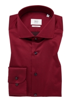 SLIM FIT Luxury Shirt in robijnrood vlakte