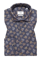 SLIM FIT Overhemd in donkerblauw gedrukt