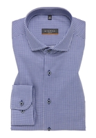 SLIM FIT Overhemd in donkerblauw geruit