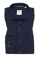 SLIM FIT Overhemd in donkerblauw vlakte