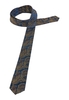 Stropdas in blauw/geel met patroon