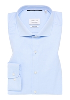 SUPER SLIM Cover Shirt in lyseblå vlakte