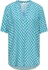 Tuniek in azuurblauw gedrukt