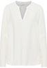 Viscose Shirt Blouse in champagnekleurig vlakte