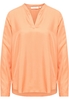 Viscose Shirt Blouse in mandarijn vlakte