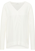Viscose Shirt Blouse in off-white vlakte