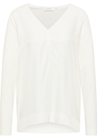 Viscose Shirt Blouse in off-white vlakte