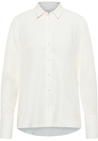 Viscose Shirt Blouse in off-white vlakte