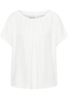 Viscose Shirt Blouse in off-white vlakte