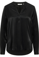 Viscose Shirt Blouse in zwart vlakte