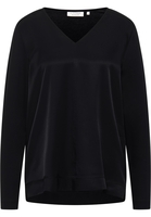 Viscose Shirt Blouse in zwart vlakte