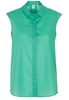 ZONDER MOUW BLOUSE 1863 BY ETERNA - PREMIUM POPELINE MINTGROEN UNI