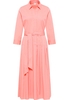 Blusenkleid in koralle unifarben