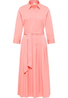 Blusenkleid in koralle unifarben