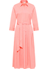 Blusenkleid in koralle unifarben