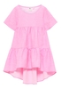 Blusenkleid in rosa unifarben