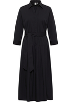 Blusenkleid in schwarz unifarben