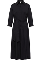 Blusenkleid in schwarz unifarben