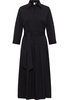 Blusenkleid in schwarz unifarben