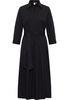 Blusenkleid in schwarz unifarben