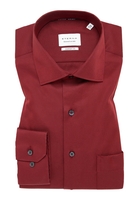 COMFORT FIT Cover Shirt in dunkelrot unifarben
