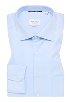 COMFORT FIT Cover Shirt in hellblau unifarben