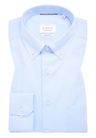 COMFORT FIT Cover Shirt in hellblau unifarben