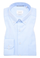 COMFORT FIT Cover Shirt in hellblau unifarben