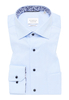 COMFORT FIT Cover Shirt in hellblau unifarben