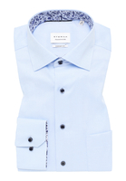 COMFORT FIT Cover Shirt in hellblau unifarben