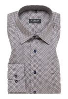 COMFORT FIT Hemd in beige bedruckt