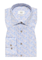 COMFORT FIT Hemd in blau bedruckt