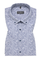 COMFORT FIT Hemd in blau bedruckt