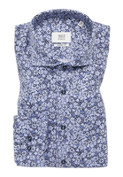 COMFORT FIT Hemd in blau bedruckt