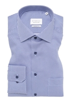 COMFORT FIT Hemd in blau bedruckt