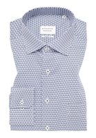 COMFORT FIT Hemd in blau bedruckt