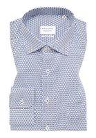 COMFORT FIT Hemd in blau bedruckt