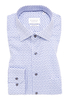 COMFORT FIT Hemd in blau bedruckt