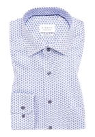 COMFORT FIT Hemd in blau bedruckt