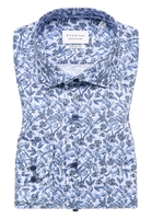 COMFORT FIT Hemd in blau bedruckt