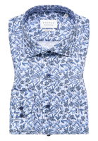 COMFORT FIT Hemd in blau bedruckt
