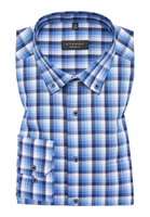 COMFORT FIT Hemd in blau kariert