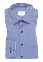 COMFORT FIT Hemd in blau strukturiert