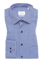 COMFORT FIT Hemd in blau strukturiert
